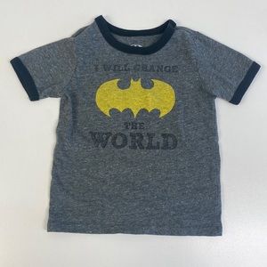 Batman Gray Graphic Short Sleeve T Shirt Size 2T